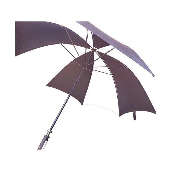 Vintage Knight McQuay Norris Large Black And White Golf Umbrella READ - Picture 2 of 10